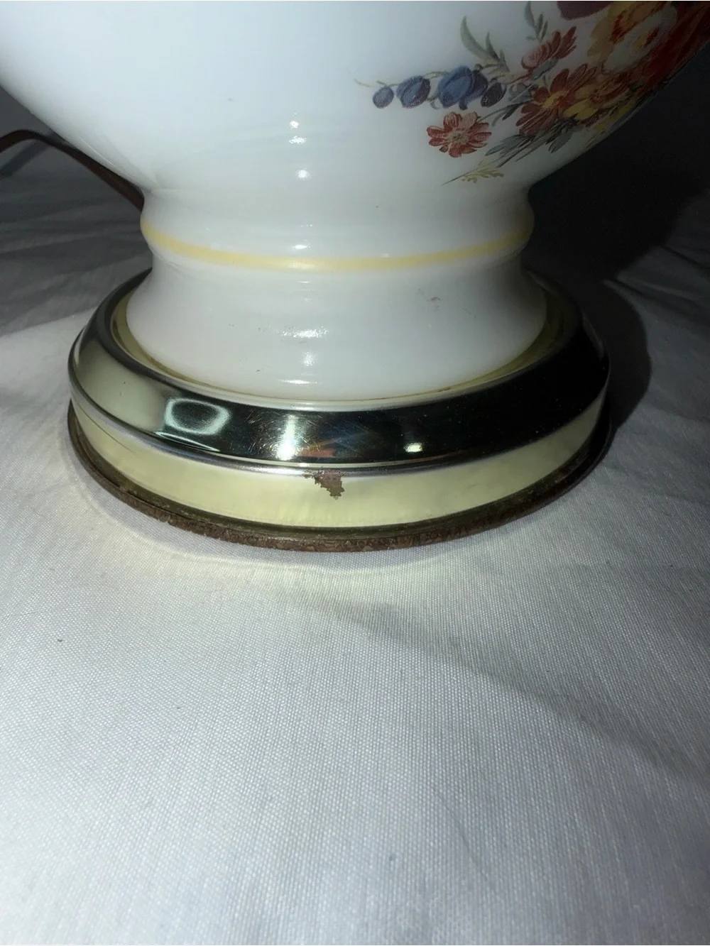 Vintage Floral Milk Glass 
